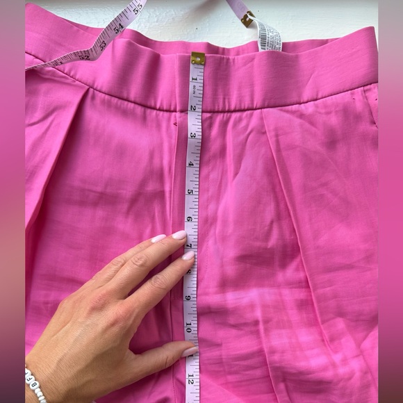Zara Pink Wide Leg Pants High-Waisted Satin Size Medium - Picture 5 of 7